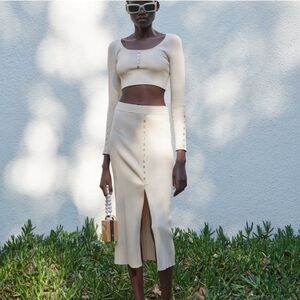 ZARA ribbed sweater-like set